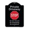 Signmission Designer Series-Private Driveway No Turn Around Or Trespassing No Exceptions W, 24" H, BS-1824-9922 A-DES-BS-1824-9922 - alternate 1